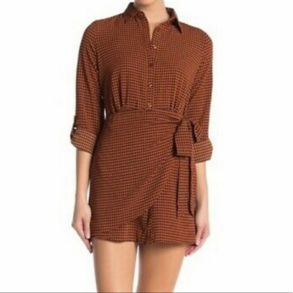 Blu Pepper Plaid Wrap Skirt Dress
